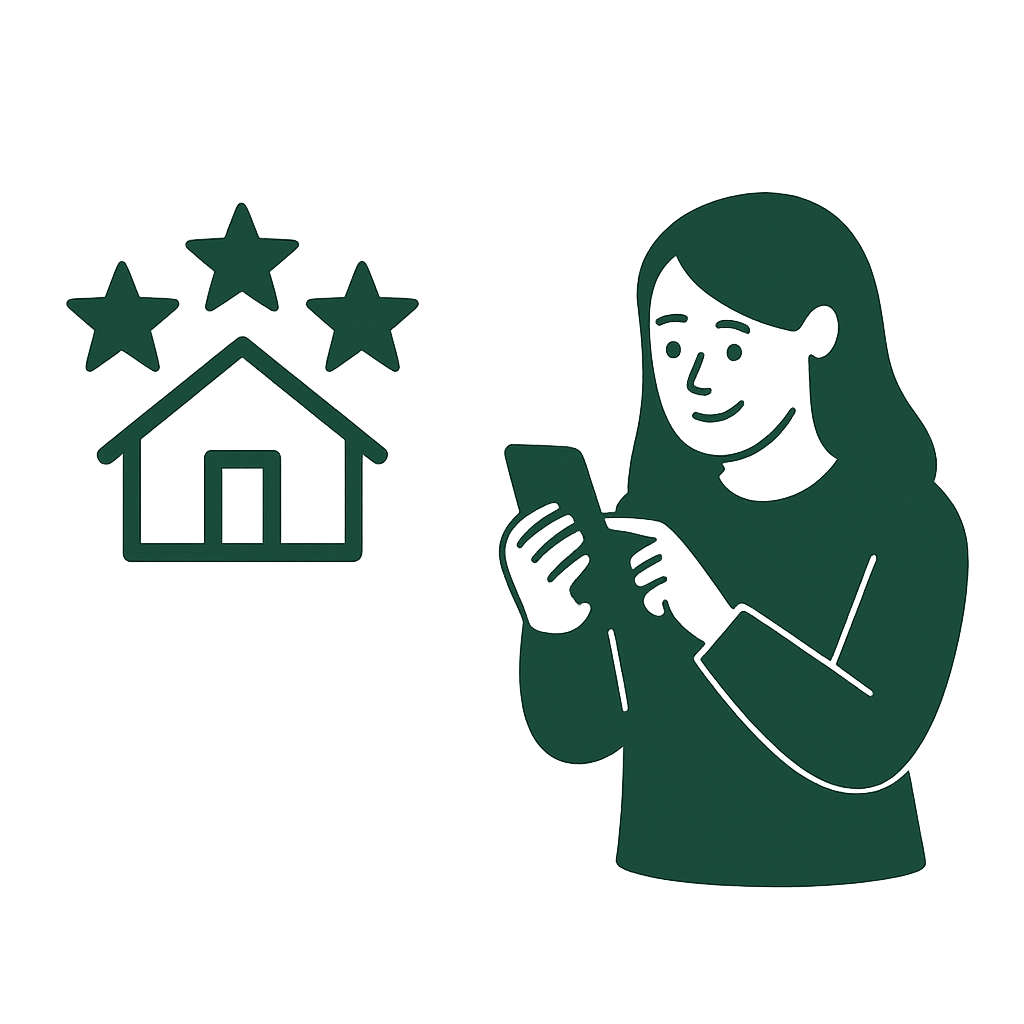 Illustration of a happy tenant